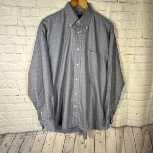 Canali Shirt Mens Large Button Down Plaid Made in  Italy